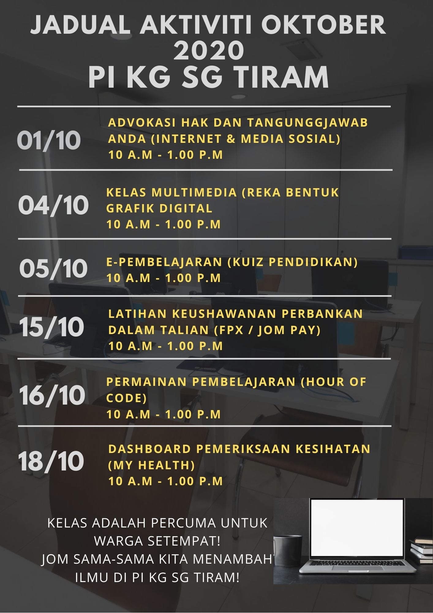 JADUAL AKTIVITI OKTOBER